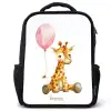 Giraffe met roze ballon Rugzak - Zwart middel -3d