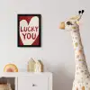 Lucky - Hart - Rood fotolijst zwart zonder passe partout klein -usfeer4_kinderkamer