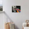 Mond - Golven - Regenboog tuinposter los doek klein -sfeer8