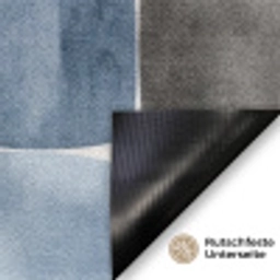Patroon - Blauw - Vierkanten Deurmat klein -antislip_DE