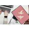 Duiven - Wit - Sierlijk laptophoes neopreen klein -bureau