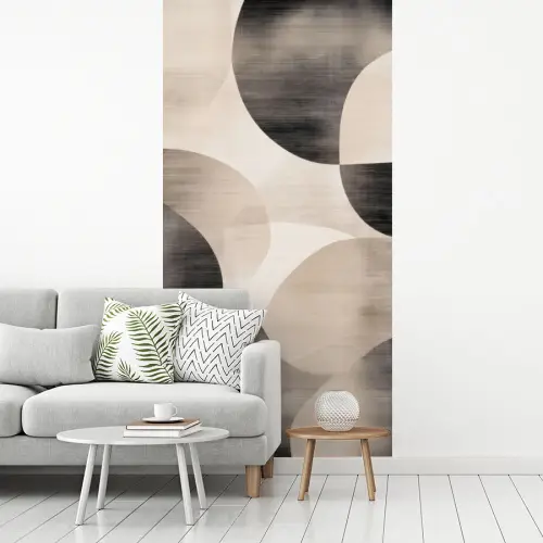 Grillige vormen - Subtiele overgangen - Dynamisch fotobehang vinyl groot -woonkamer