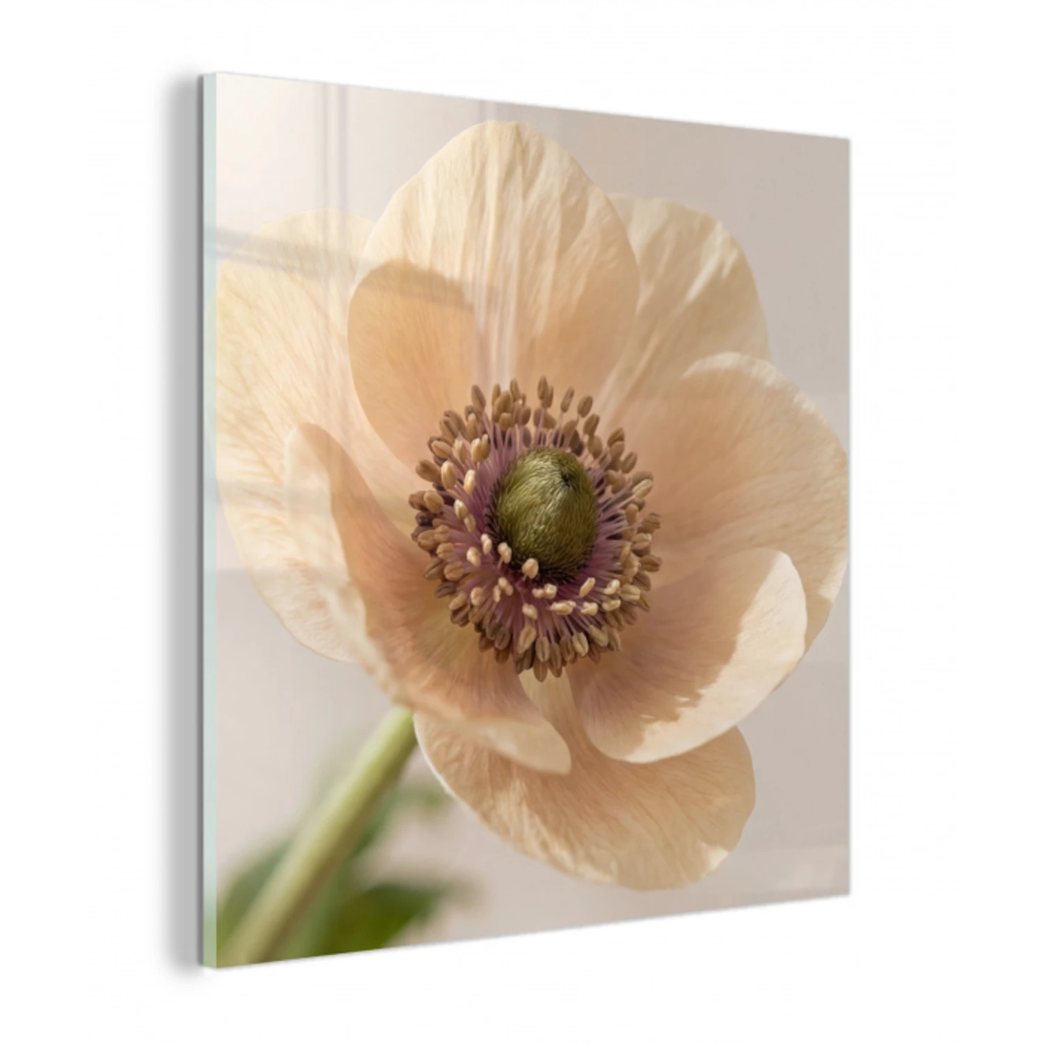 Bloem - Minimalistisch - Groen plexiglas 5mm klein -z3d