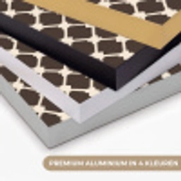 Bruin - Ruitpatroon - Geometrisch Textielframe zwart klein 947 -USP_kleurenNL