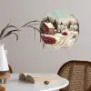 Kerstsfeer - Landelijk - Rood Wandcirkel behangsticker klein -sfeer3
