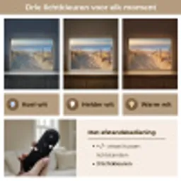 Strand - Zee - Nederland - Duinen - Zon Light Box met batterij (Wandlamp) middel -USP_lichtkleurNL