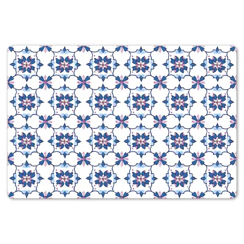 Modern - Patroon - Blauw - Roze Placemat vinyl groot 368 -zzsfeer1_Kitchenyeah-website