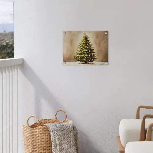 Kerst - Sfeer - Groen tuinposter los doek klein -sfeer8