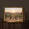 Wijngaard - Zonsondergang - Landschap Light Box met kabel (Tafellamp) klein -z3d_website