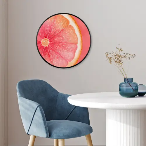 Grapefruit - Roze - Levendig Fotolijst rond zonder passe partout klein -sfeer2