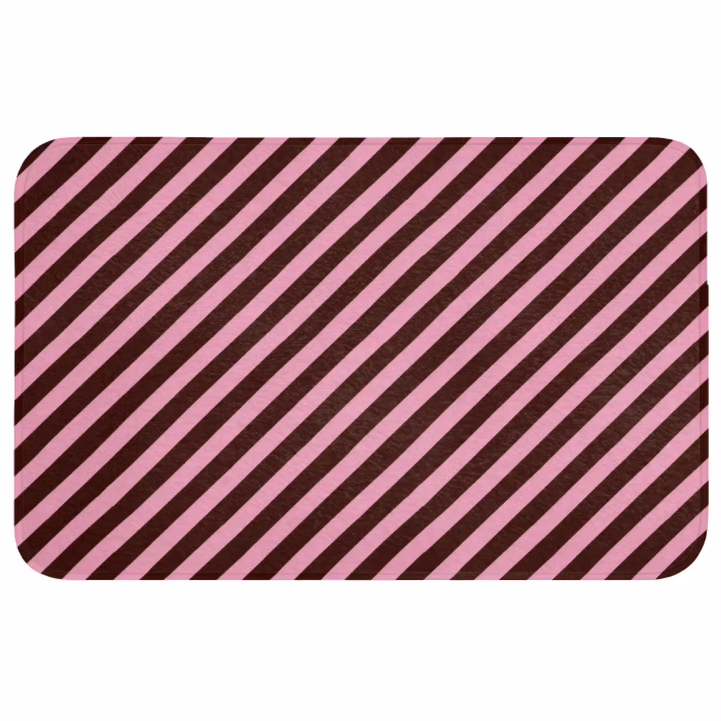 Strepen - Roze - Bruin Badmat middel 997 -3d