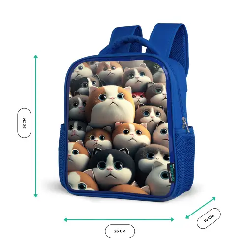 Lapjes Katjes Kinderrugzak - Blauw middel -productfoto_formaten