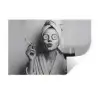 Vrouw - Masker - Wijn - Sigaret Muursticker klein -3d
