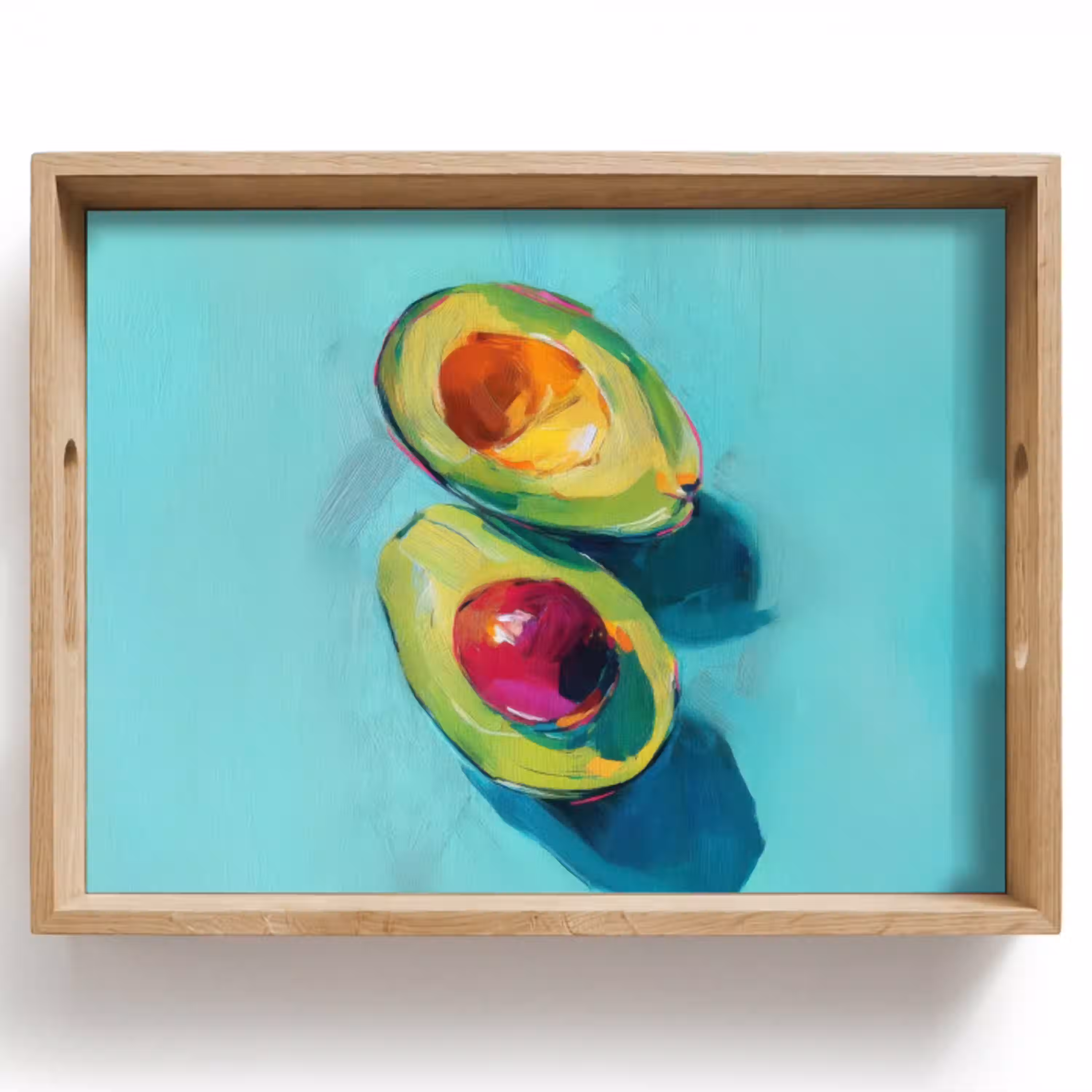Avocado - Groen - Pit - Schaduw Dienblad Rechthoek middel -z3d_shopping
