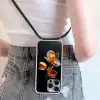 Bloem - Orchidee - Oranje Hoesje iPhone 16 Pro Max met koord klein -sfeer5