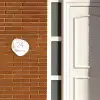 Wit met bloementakjes - Klassiek Naambord Organisch middel -sfeer3