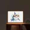 Haai - Zonnebril - Blauw - Water Light Box met batterij (Wandlamp kind) middel -sfeer1_kind