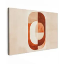 Illustratie - Abstract - Vormen - Rood Tuinposter op houten frame 2 cm dik klein -3d
