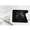 Zwart - Bloem - Orchidee muismat rubber klein -witbureau