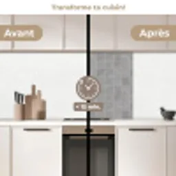 Mat - Wand - Tegels - Grijs keuken achterwand 2 middel 865 -voor-na2_FR