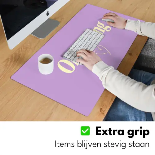 Oh darling - Hart - Paars Muismat XXL klein -sfeer3