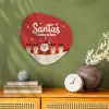 Illustratie - Kerstman - Rendieren - Rood Wandcirkel Organisch Forex 3mm klein -sfeer2