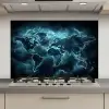 Wereldkaart - Bliksem - Blauw keuken achterwand spatscherm klein -3d_website
