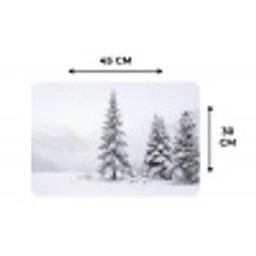 Fijnsparren - Sneeuw - Winter - Landschap - Stilte Placemat vinyl groot -specs