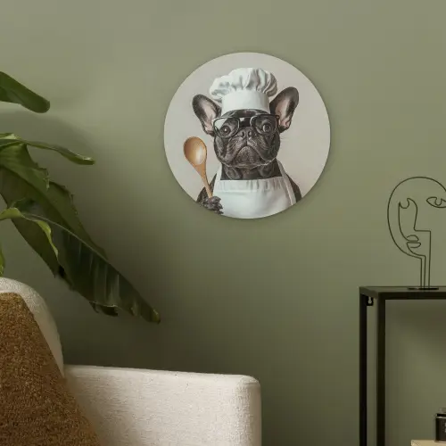 Bril - Hond - Kok Akoestische PET Vilt - Rond klein -sfeer2