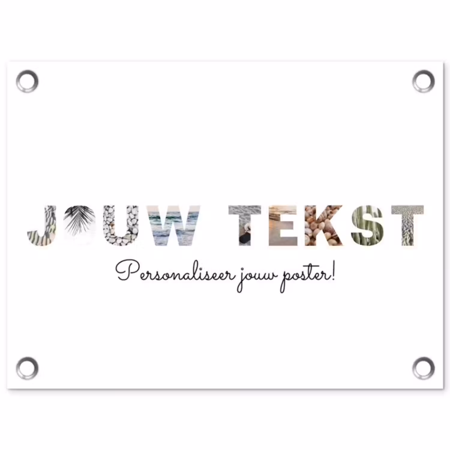 Gepersonaliseerde tuinposter - Jouw Tekst - Lettercollage