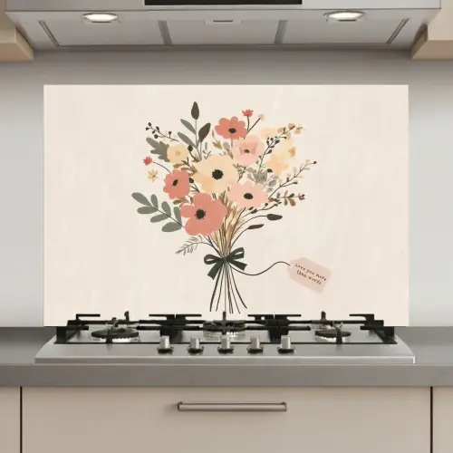Bloemen - Quote - Beige - Lint keuken achterwand spatscherm klein -3d_website