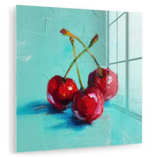 Kersen - Rood - Drie - Geverfd plexiglas 5mm klein -zzzproduct_nieuw