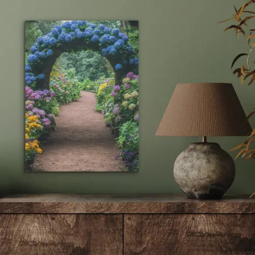 Doorkijk - Bloemen - Hortensia - Pad PET vilt klein -sfeer2