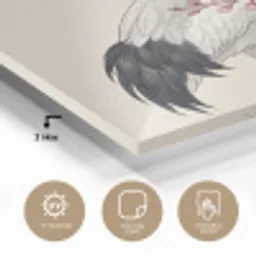 Aziatisch - Kraanvogel - Beige plexiglas 5mm klein -sfeer2