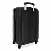 Klassiek bloemen patroon paars NBS - Handbagage koffer - Kinderen Unisex middel -achterkant