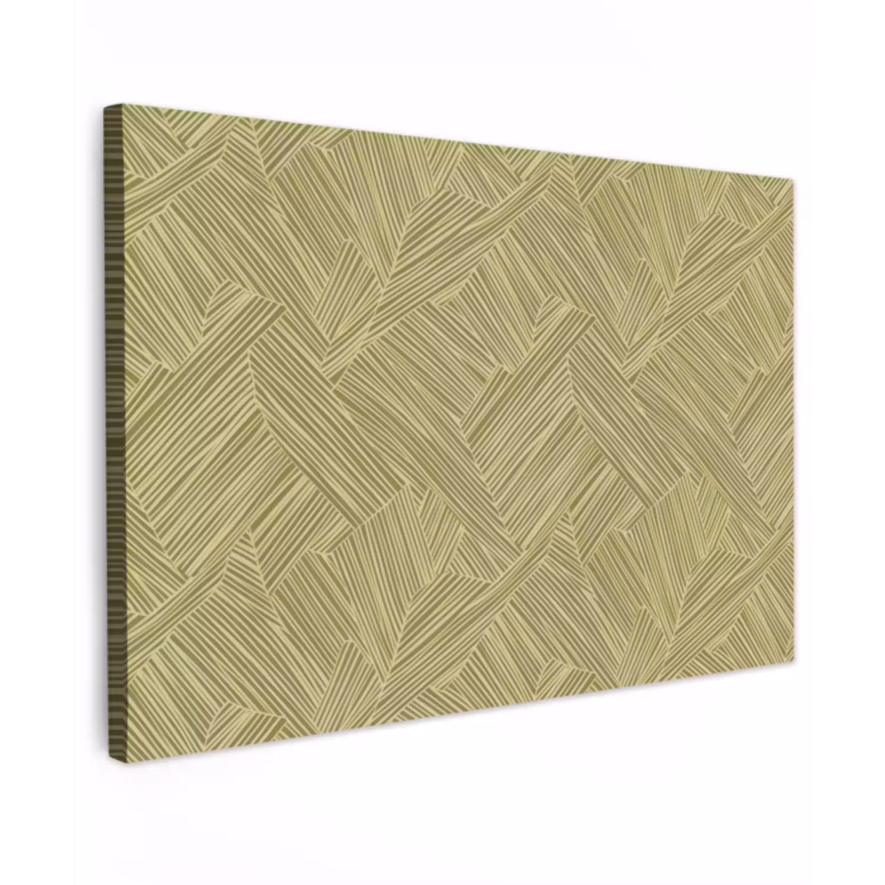 Abstract - Modern - Groen canvas 2cm klein 34 -z3d