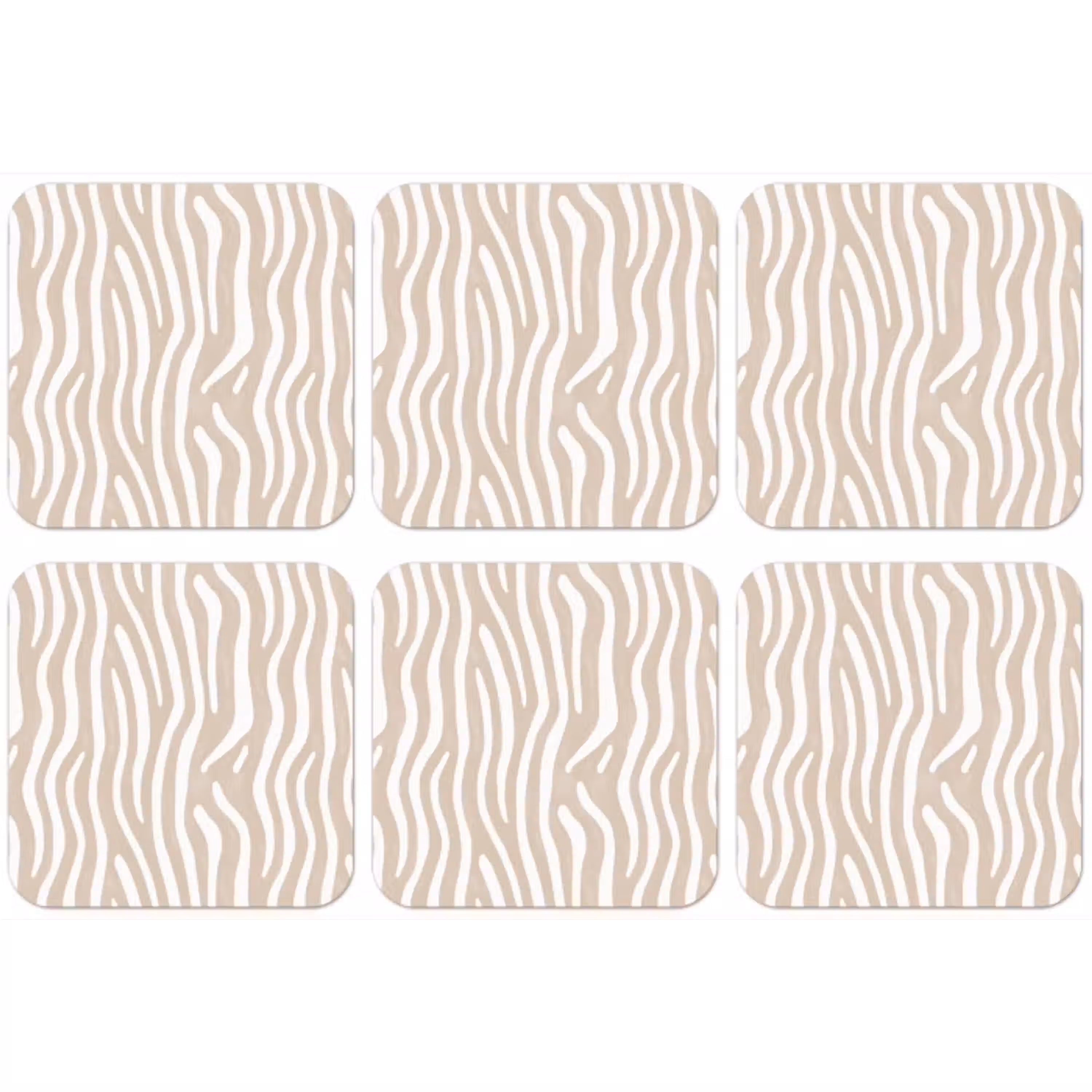 Abstract - Zebra - Beige onderzetter kurk middel 366 -zkaufland3dotto