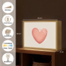 Rood - Hart - Beige Light Box met batterij (Wandlamp) middel -USP_websiteoverzichtDE