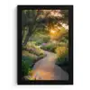 Pad - Bloemen - Park fotolijst zwart zonder passe partout klein -3d