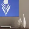 Tulp - Minimalistisch - Bladeren - Wit PET vilt klein -sfeer6_closeup