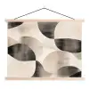 Grillige vormen - Subtiele overgangen - Dynamisch textielposter latten blank klein -3d