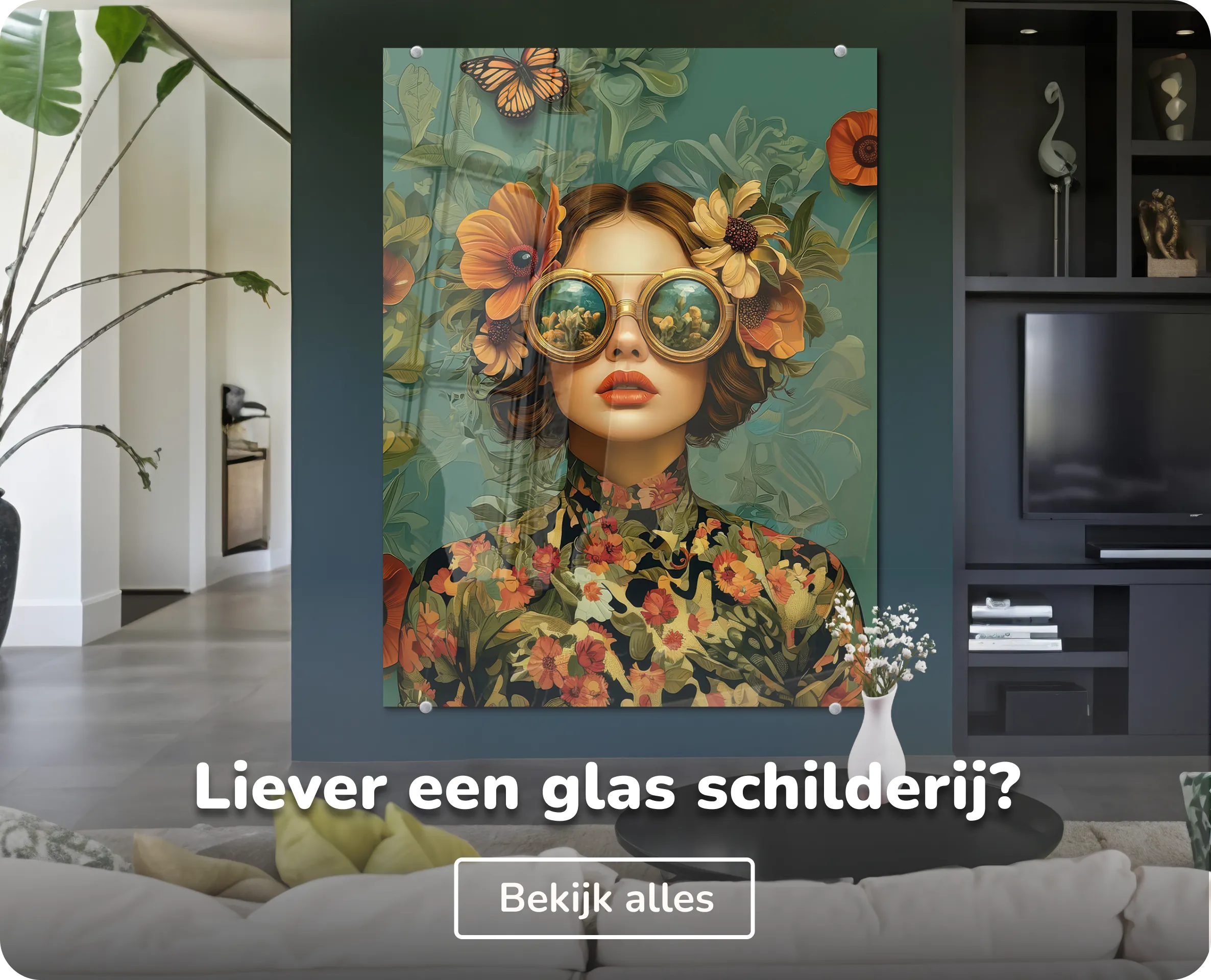 Glas schilderijen collecties