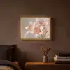 Lelies - Meeldraden - Roze - Wazig Light Box met batterij (Wandlamp) middel -sfeer4