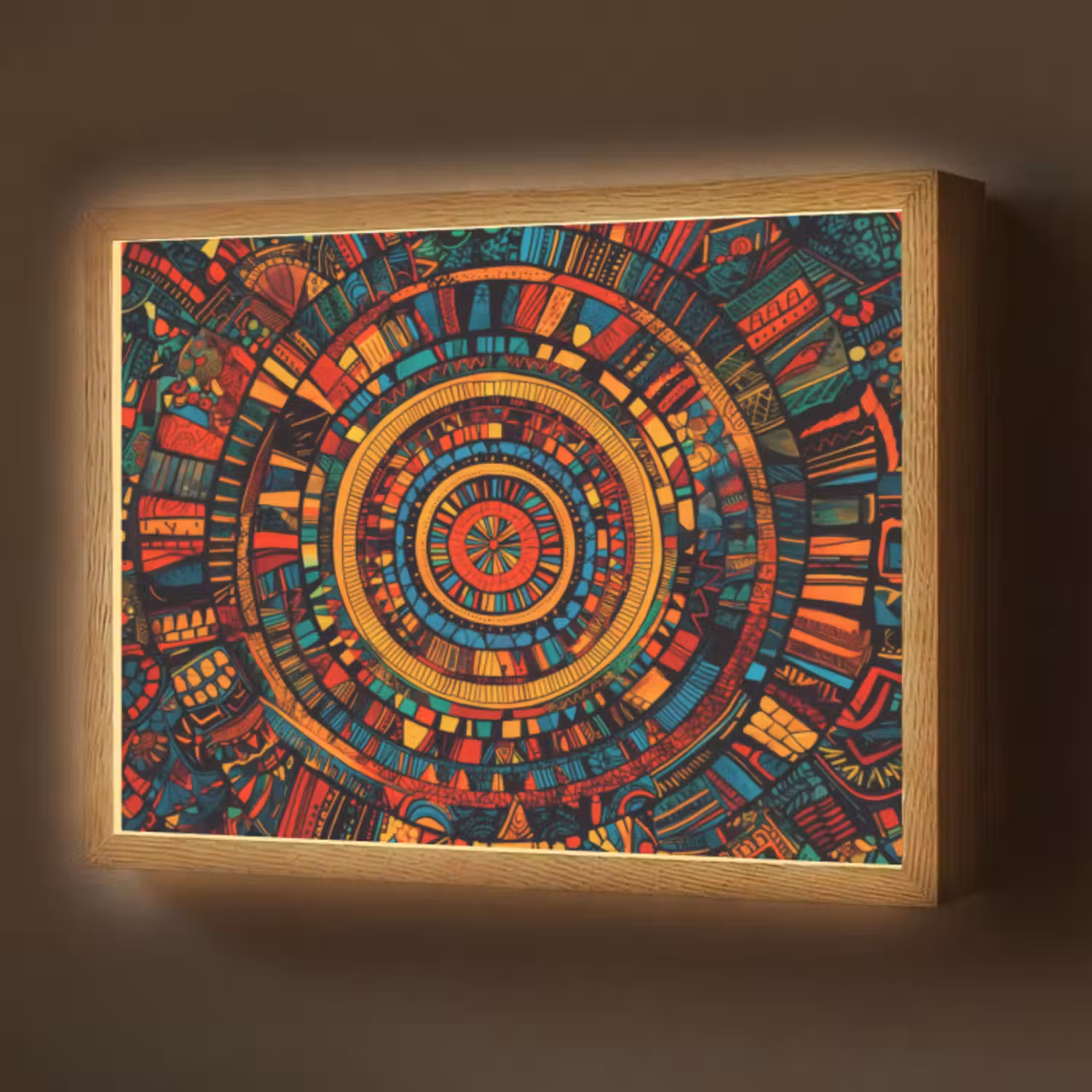 Lightbox - Wandleuchte - Mandala - Kreise - Muster
