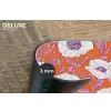 Bloemen - Grafisch - Oranje Placemat vinyl groot 368 -closeup