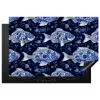 Vissen - Bloemen - Blauw Inductie beschermer vinyl 3mm klein 276 -3d