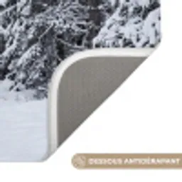 Bos - Winter - Sneeuw - Pad - Natuur Badmat klein -USP_AntislipFR