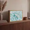 Zeesterren - Golvend water - Rustgevend Light Box met batterij (Wandlamp) middel -sfeer2