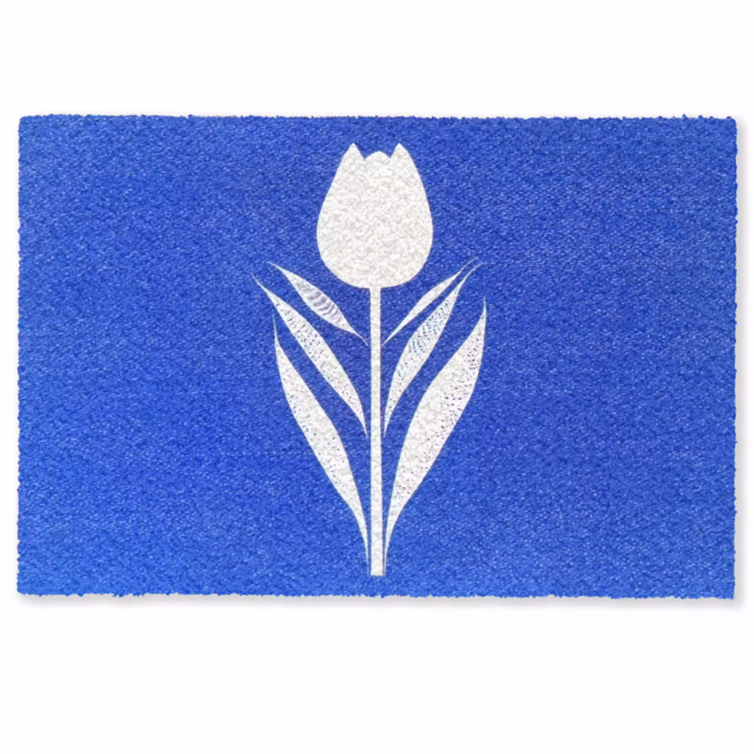 Tulp - Minimalistisch - Bladeren - Wit Deurmat klein -zkaufland3d