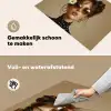 Vrouw - Beige - Bloem - Modern - Portret Inductie beschemer met haakjes klein -ky-schoon-nl